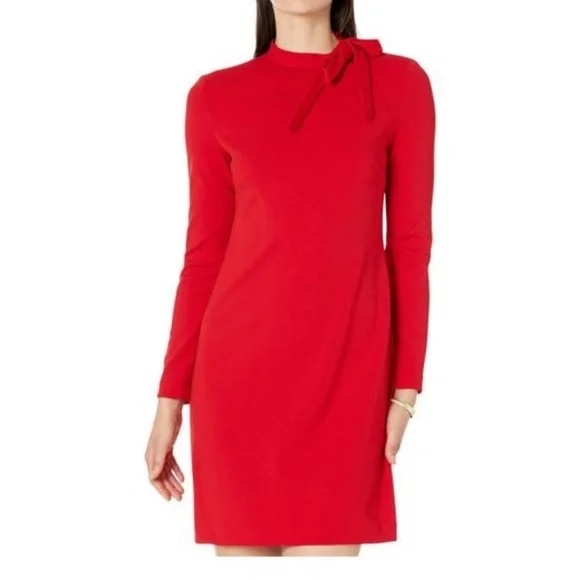 Calvin Klein Sleeveless Fitted Red Cocktail Sheath Dress Women's Size 4 - Picture 1 of 15